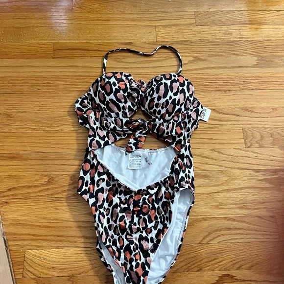 NWT BAR lll Multicolor Wild Tie Front One Piece Swimsuit - Picture 3 of 5